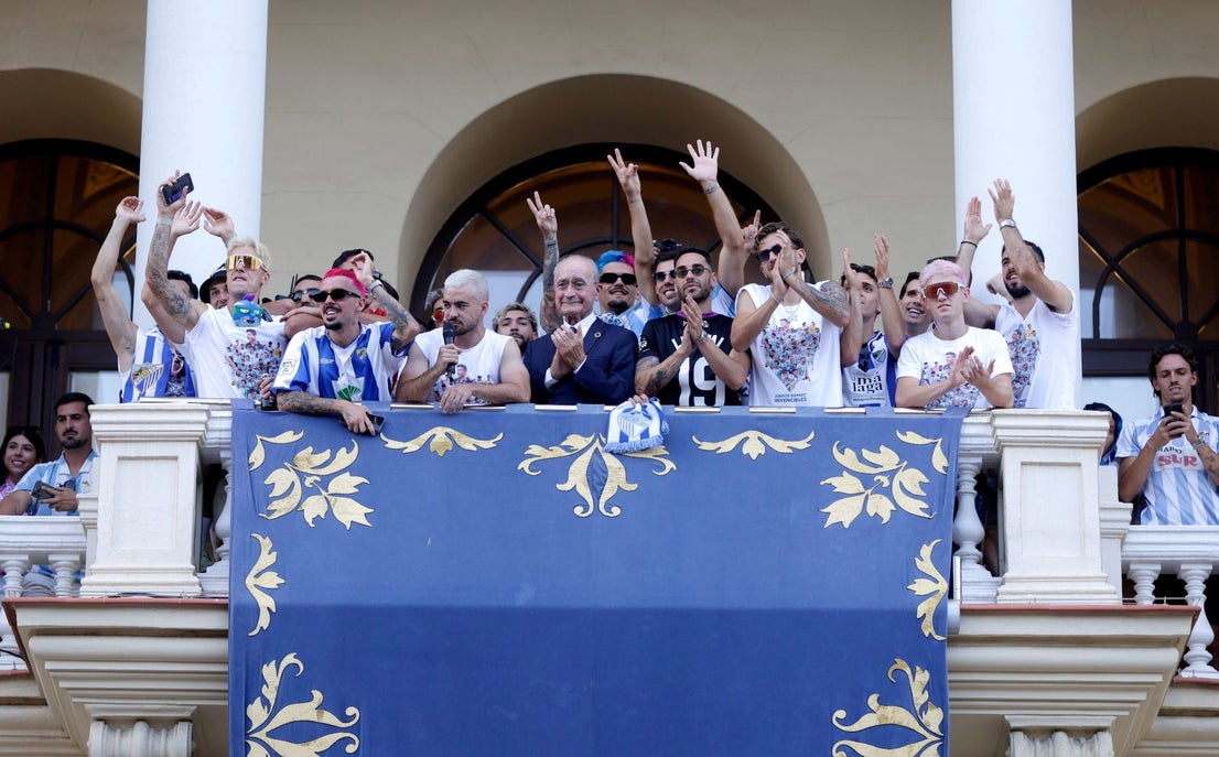 Malaga CF's promotion open-top tour - in pictures