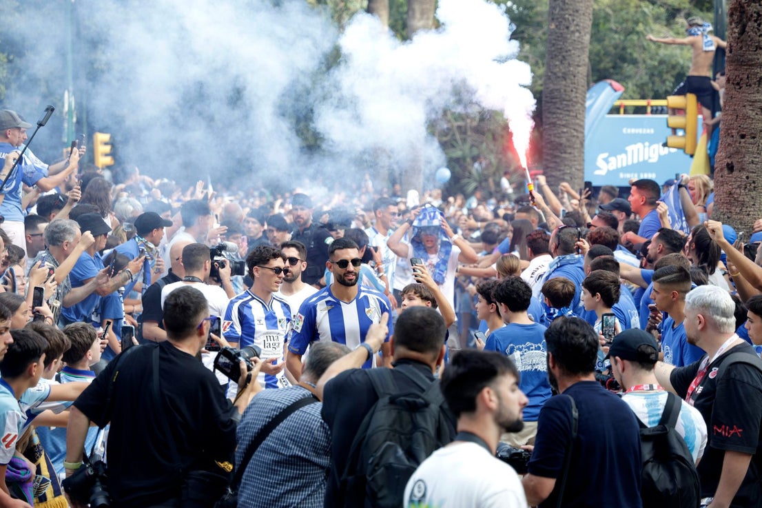 Malaga CF's promotion open-top tour - in pictures