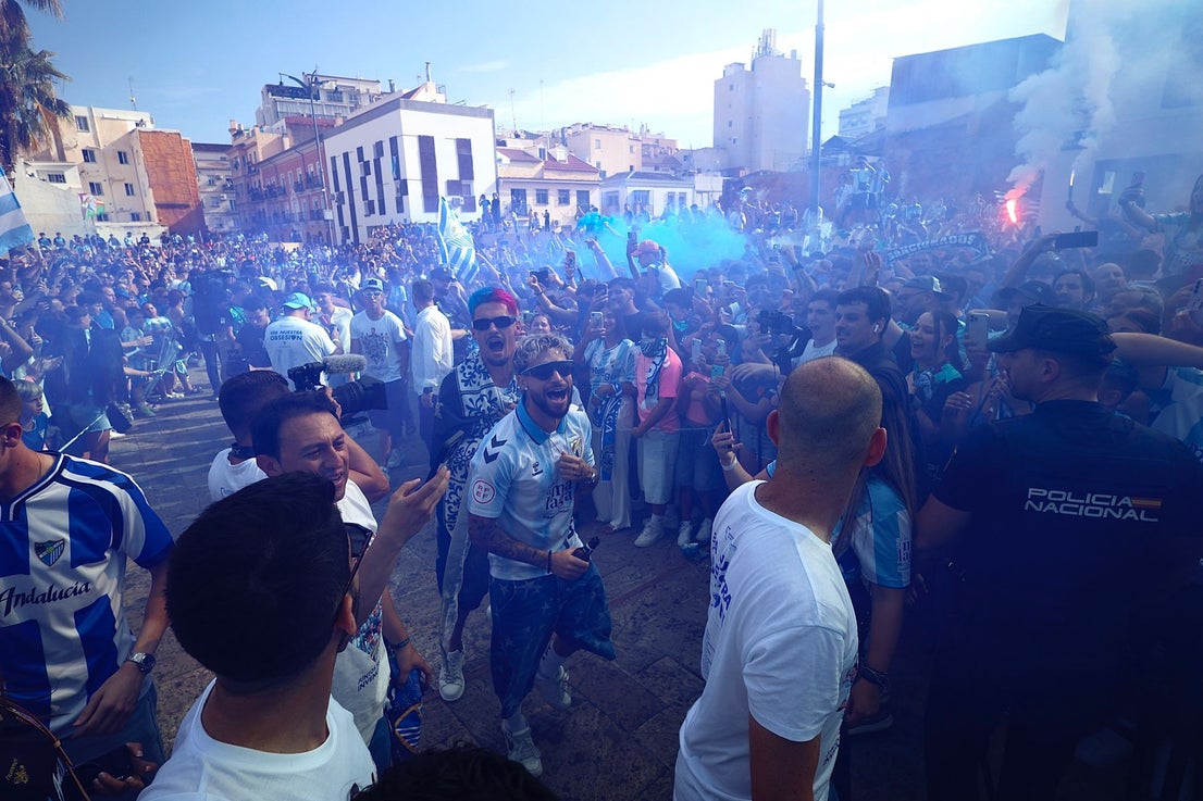 Malaga CF's promotion open-top tour - in pictures