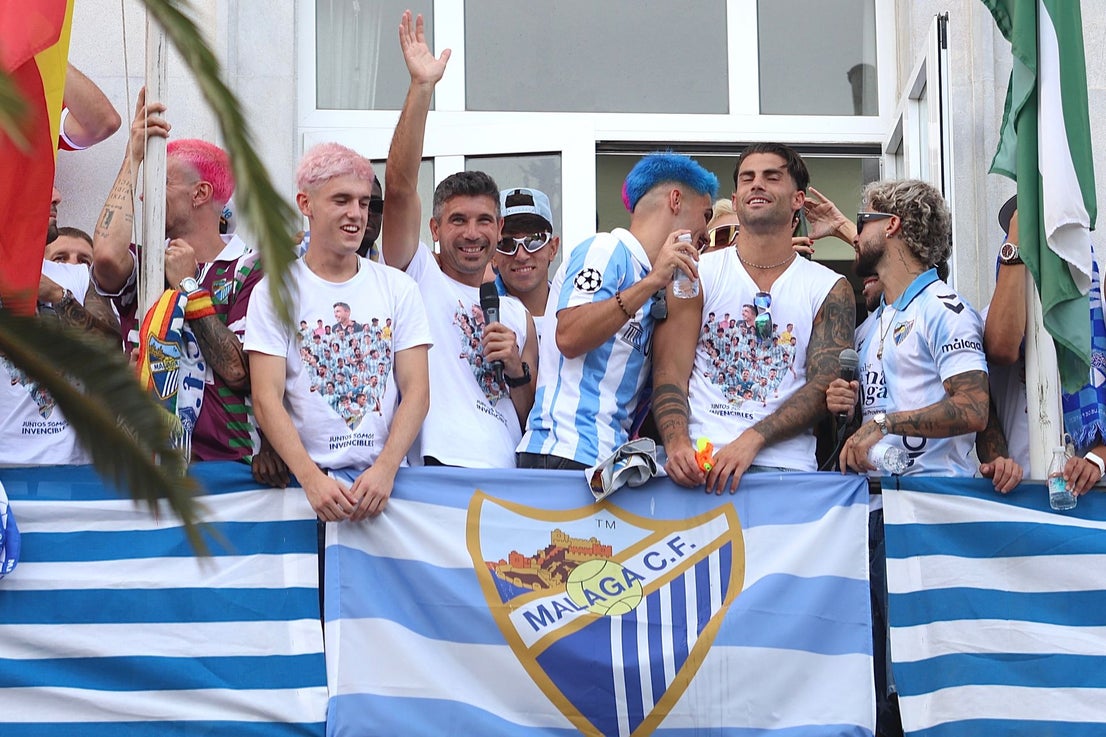 Malaga CF's promotion open-top tour - in pictures