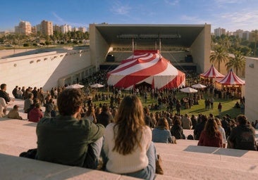 A recreation of the venue featuring the large circus tent, which can accommodate 1,800 people.