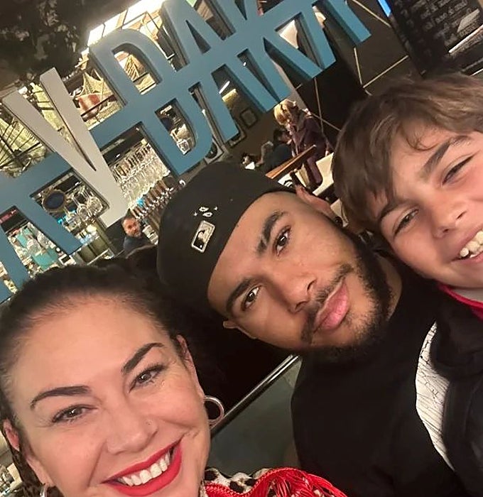 Anthony in a recent photo with his mum and brother Neymar.