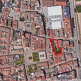 Location of the plot that will house the project on Calle Trinidad in Malaga.
