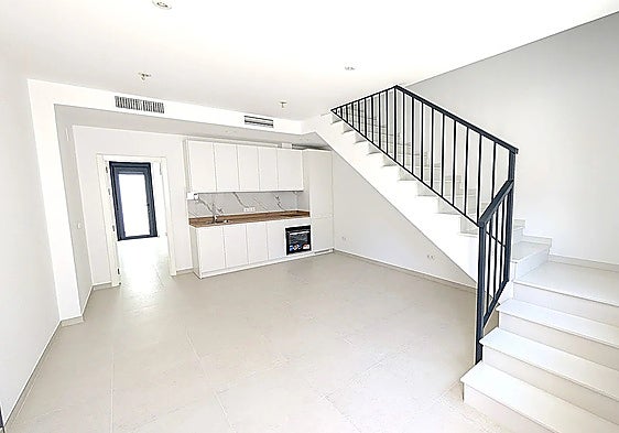 The interior of the homes that will be raffled off in Cuevas del Becerro, Malaga.