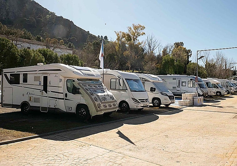 Motrohomes area in Malaga province.