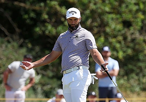 Rahm in action at the British Open.
