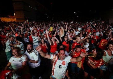 Spain fans at the Cortijo de Torres auditorium in Malaga city.
