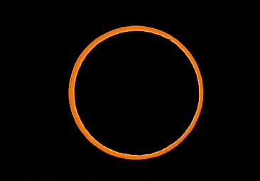 A photograph of a previous solar eclipse taken in Argentina.