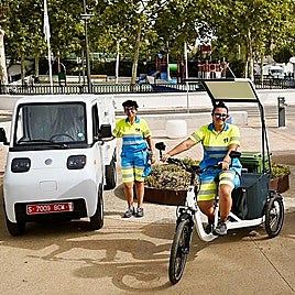 The new cleaning vehicles.