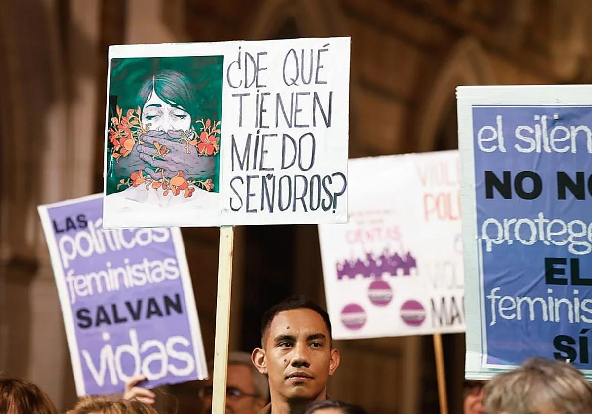 File photo of a protest against gender violence