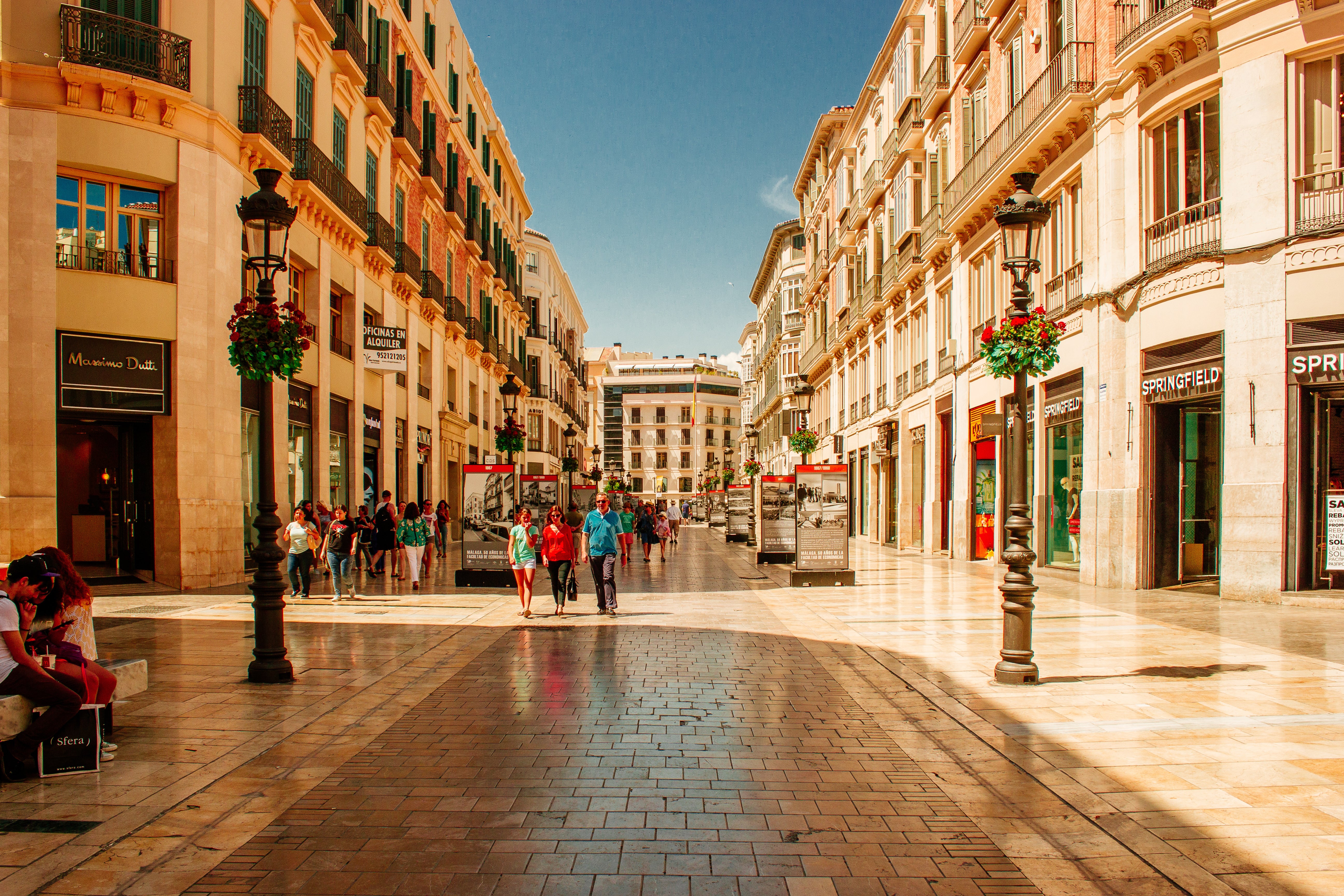 Larios street in Malaga.