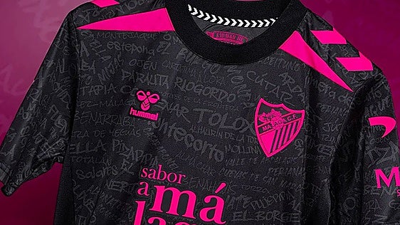 Malaga CF unveil new third kit featuring names of all 103 municipalities of the province