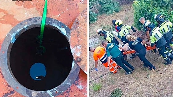 Injured worker rescued after falling into water storage tank in Alhaurín el Grande
