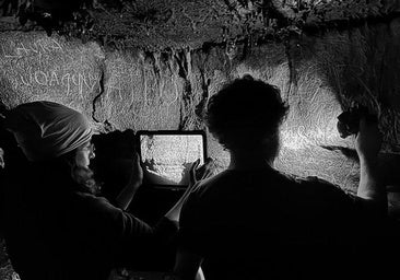 Members of the research team during documentation and analysis work