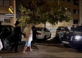 One of the men being arrested