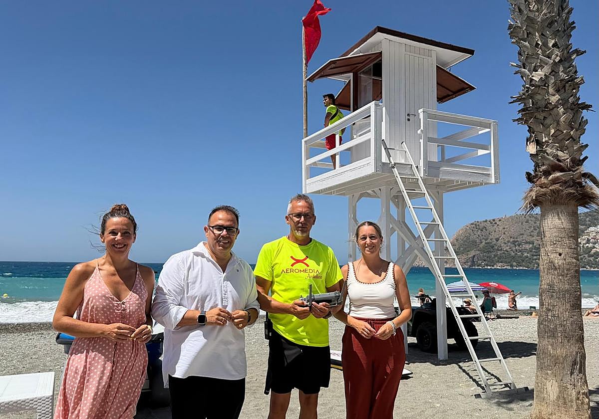La Herradura beach surveillance using a drone, 2026