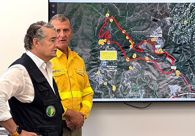 Antonio Sanz at the command centre.