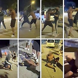 Footage of the brawl in Granada that cost one person their life.