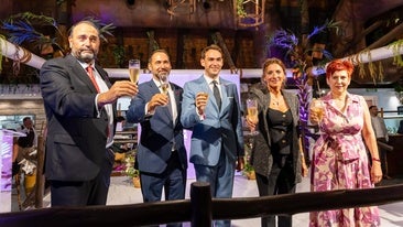 Idiliq and town hall representatives at the gala.