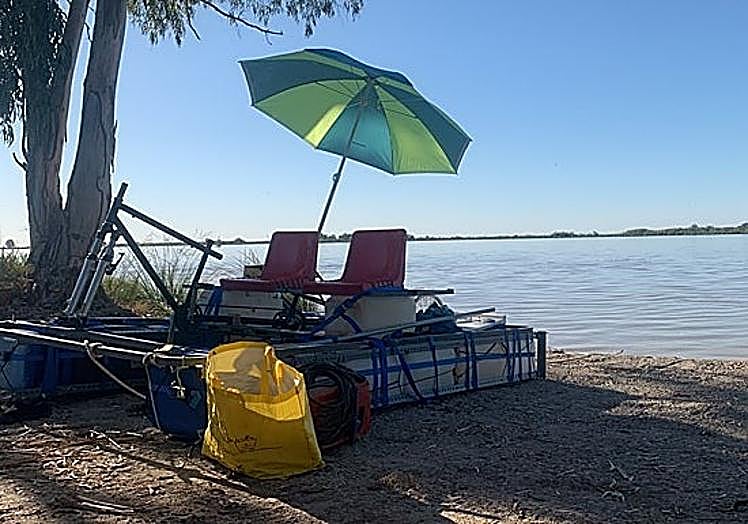 Details of the pedal boat