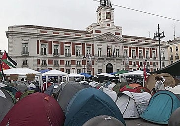 The protesters in Sol.