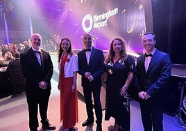 Christian Santos (c) and other guests at the TTG Travel Industry Awards