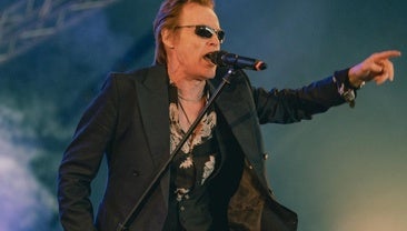 Charismatic vocalist Mark Shaw on stage with his band Then Jerico, who will perform in Malaga next week