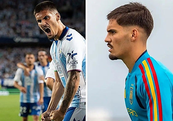 Chupete, with Malaga and during his first training session with the national team.