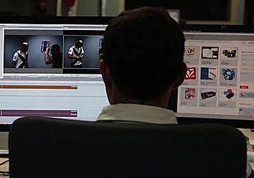 A developer works on his computer amid a shortage of technical talent in the digital sector.
