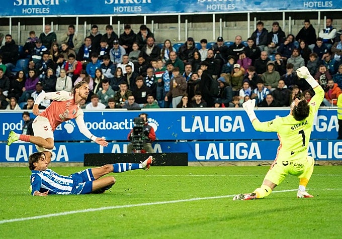 Niño put Malaga in the lead just before the half-time break.