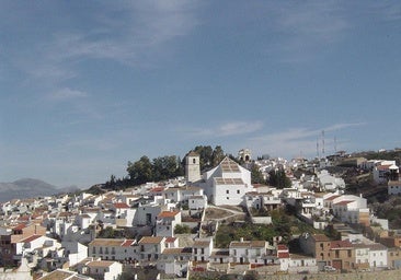 Panoramic view of Colmenar town centre.
