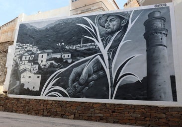 A picture of the new mural that was unveiled on Friday in Torrox.