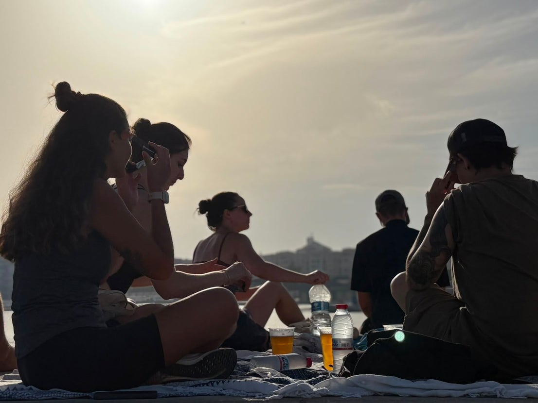 The eclipse, as seen from different viewing points in Malaga province