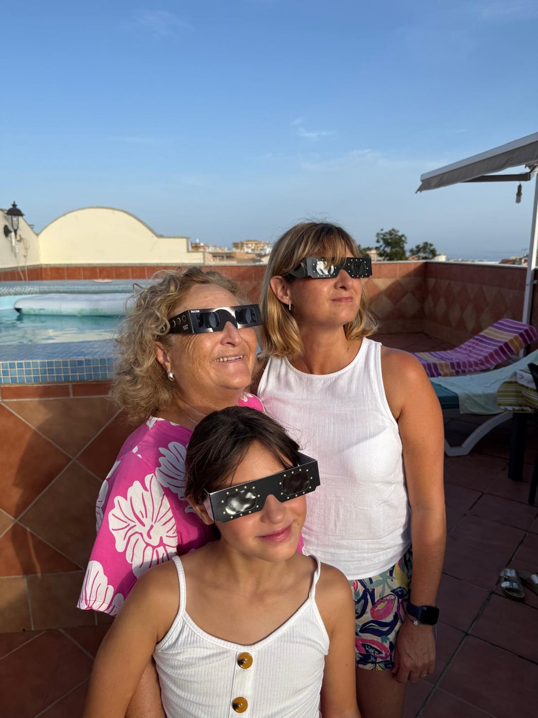 The eclipse, as seen from different viewing points in Malaga province