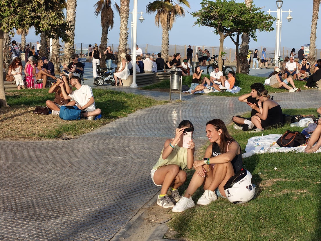The eclipse, as seen from different viewing points in Malaga province