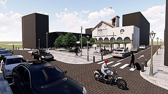 More accessible, more shade and no fountain: the new church square in Los Boliches