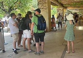 Tourists at the Alhambra on Tuesday