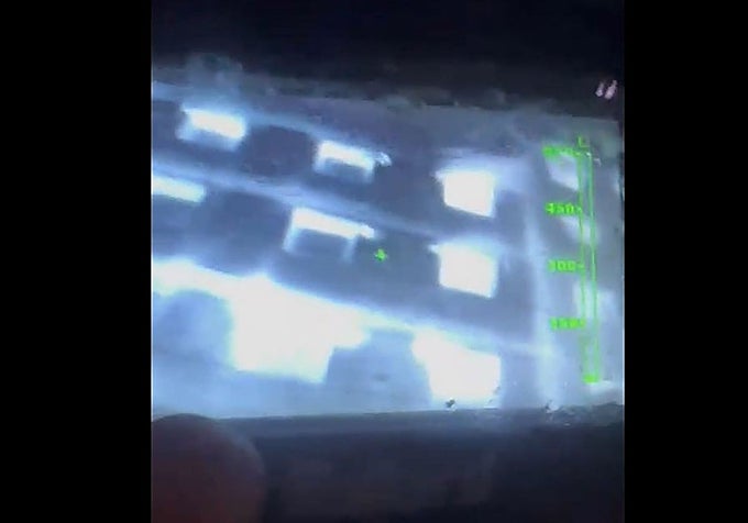 This is how the fire looked on the fire brigade's thermal imaging cameras.