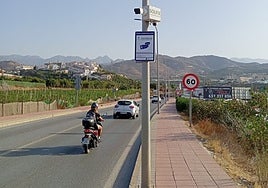 A picture of one of the new speed cameras installed in Torrox by the local council.