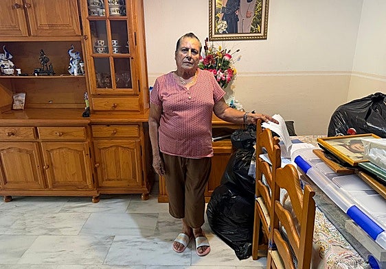 Francisca Carmona in the house where she has lived for 12 years.