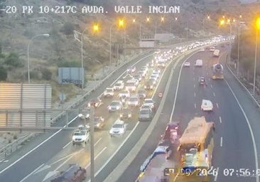 Malaga traffic: multiple collision near Carlos Haya tunnel disrupts normal flow during rush hour