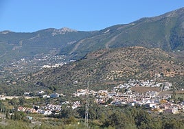 A view of houses in Alcaucín.