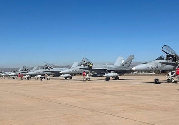 F-18 fighter jets at Málaga Airport, during a previous deployment.