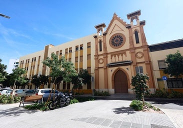 The facade of the San Manuel school in Malaga city.