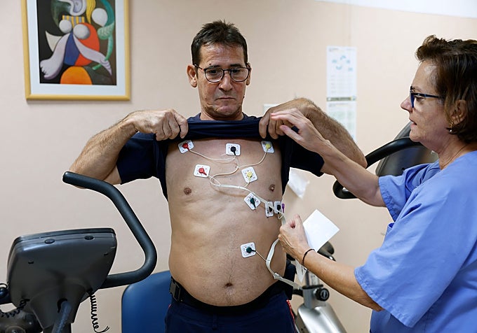 Patients are monitored using telemetry devices.