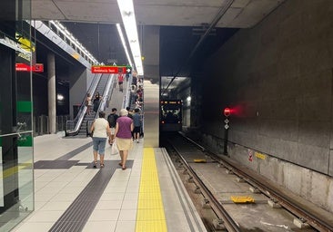 The scene at one of the underground stations, shortly after the incident.