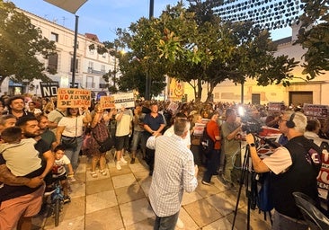 A picture of the protest against the refuse collection charge that took place last Wednesday in Vélez-Málaga.
