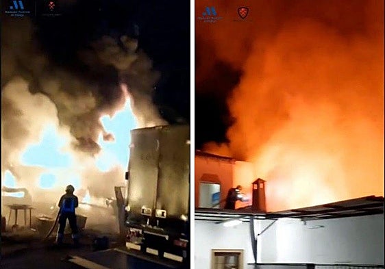 Overnight fire destroys scrap warehouse in Alhaurín el Grande