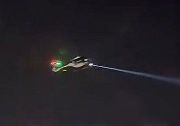 A picture of the police helicopter in Marbella.