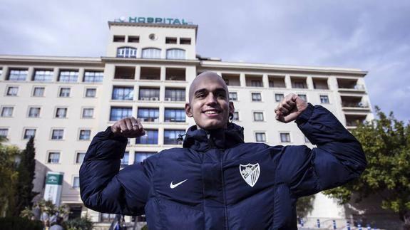 Pablo Ráez, when he was discharged from hospital last year.